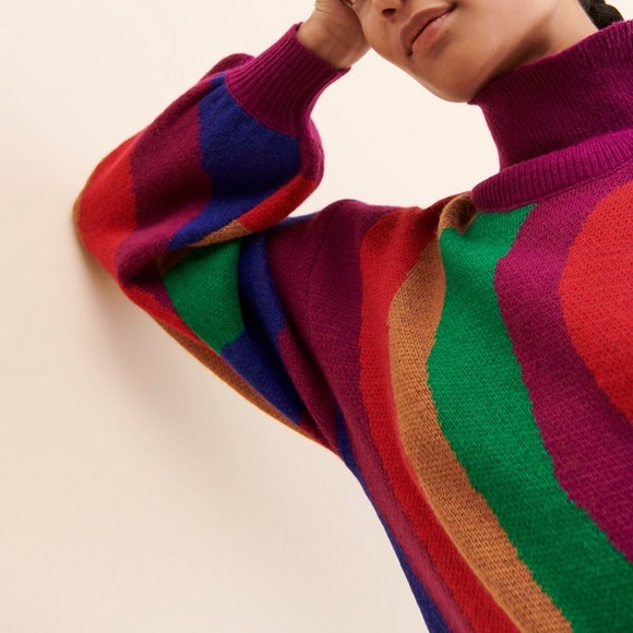 FARM Rio Rainbow Wild Hearts Sweater Dress - Picture 3 of 5